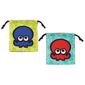 スプラトゥーン マチ付き巾着 巾着袋 2枚セッ...の詳細画像1