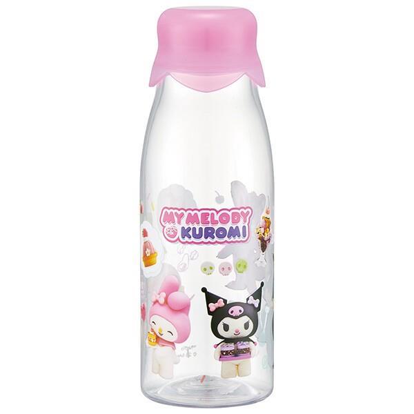 マイメロディ・クロミ 牛乳瓶型ボトル 水筒 透明 500ml クリア マグボトル Netflix柄 ...