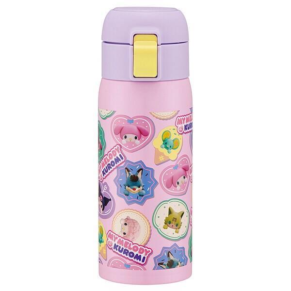 マイメロディ・クロミ Netflix柄 水筒 マグボトル 350ml ステンレス ワンタッチスケータ...
