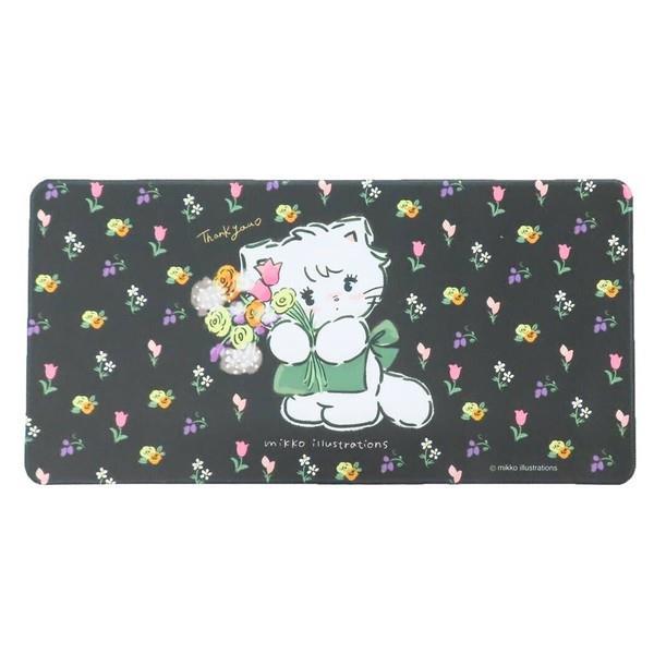 mikko illustrations デスクマット ブラック テーブルマット マウスパッド デスク...