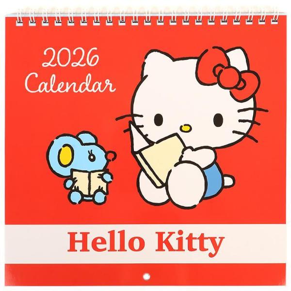 ハローキティ ウォールカレンダー 壁掛けカレンダー 予定シール付き 2026年 サンリオ sanri...