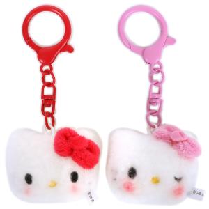 ハローキティ ミニマスコットキーホルダー 2個セット お揃いニコにこ