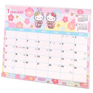 ハローキティ シートカレンダー 2027年 卓上カレンダー 予定シール付き デスク サンリオ sanrio キャラクター
