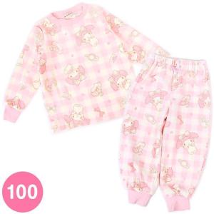 マイメロディ キッズフリースルームウェア 100cm パジャマ 秋冬 春 長袖 女の子 可愛い 女児 子供 サンリオ sanrio キャラクター キッ