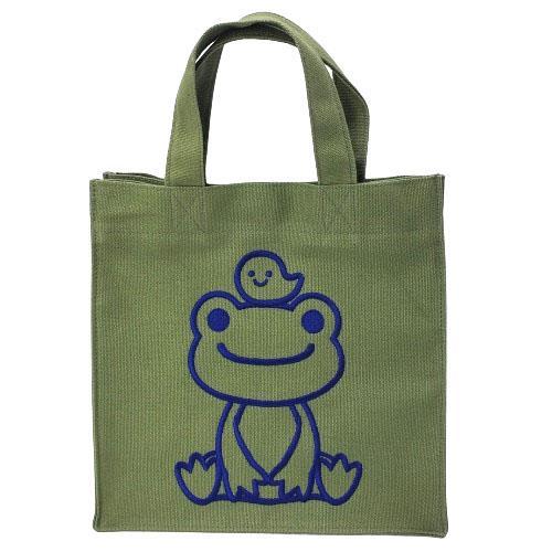 かえるのピクルス always smile カラー マチ付きミニトート 手さげバッグ ハンドバッグ