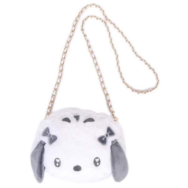 ポチャッコ ダイカットファーチェーンバッグ ショルダーバッグ ポーチ ポシェット ふわふわ ファーバ...