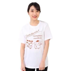 半袖Tシャツ ポムポムプリン×パンパカパンツ プリント 半袖 Tシャツ ホワイト Lサイズ サンリオ sanrio キャラクターの商品画像