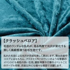 クラッシュベロア 生地 無地 計16色 白 黒...の詳細画像3