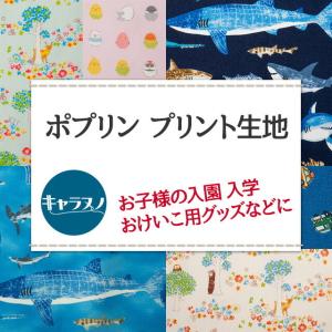 ポプリン プリント生地 布幅106cm 50c...の詳細画像1