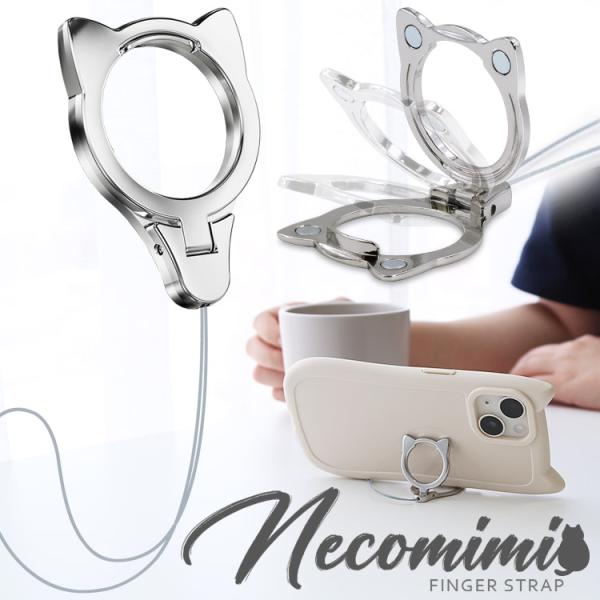 スマホ フィンガーストラップ 猫 スマホストラップ スマホケース ストラップ スマホスタンド スマホ...