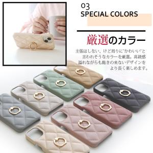 iPhone17 ケース キルト 背面リング付...の詳細画像5