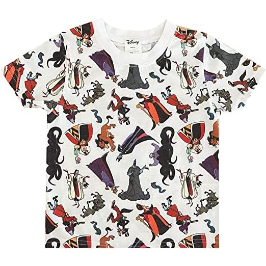 ディズニー 悪役ヴィランズ集合総柄パターンＴシャツ 【110サイズ】アースラ マレフィセント ハデス...