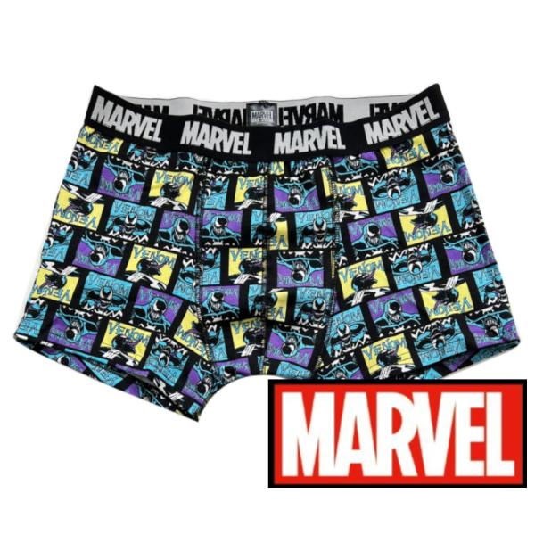 【パンツ３枚購入メール便送料無料】マーベル MARVEL ヴェノム スクエア ボクサーパンツ (M)...