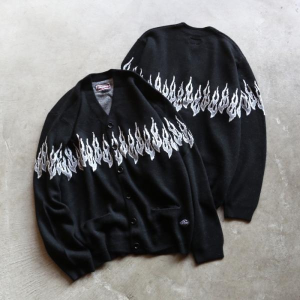 CLUCT カーディガン クラクト ファイヤー ニット カーディガン FLAME CARDIGAN ...