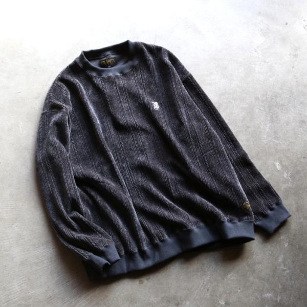 CLUCT トップス クラクト ジャガード 長袖 プルオーバー GETTY L/S TOP ダークオ...
