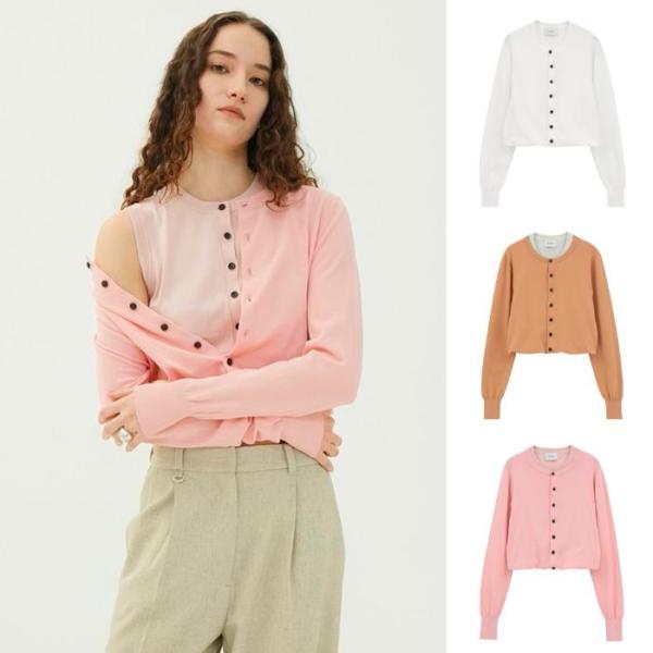 CLANE 正規商品 クラネ Wレイヤー ニット カーディガン W LAYERD KNIT CARD...