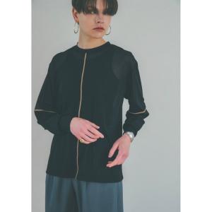 CLANE 正規商品 トップス クラネ ソリッド スリーブ シアー L/Sトップス SOLID SLEEVE SHEER L/S TOPS ブラック BLACK 2021秋冬新作