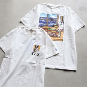 テス Tシャツ TES  バーガーセット Tシャツ BURGER SET TEE  ホワイト WHITE 2021春夏新作｜charger