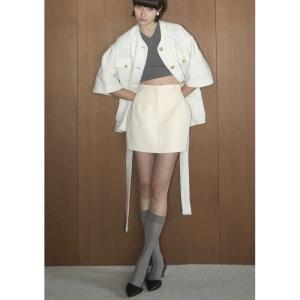 CLANE 正規商品 スカート クラネ ローウエスト ミニ スカート LOW WAIST MINISKIRT アイボリー IVORY 2024春夏新作｜charger