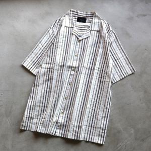 ローラス トップス シャツ 半袖 ROLLAS ボーラー シャツ サンド ストライプ BOWLER SHIRT SAND STRIPE サンド SAND 2023春夏新作｜charger