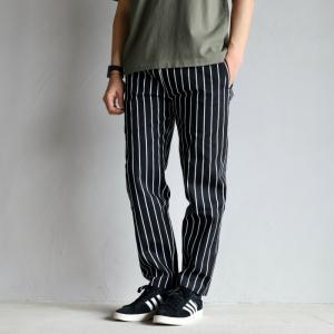 再入荷 COOKMAN シェフパンツ ユニセックス クックマン シェフパンツ Chef Pants ストライプブラック Stripe Black 2021春夏新作｜charger