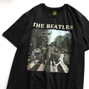 バンドT ロックT 通販 Tシャツ メンズ レディース ザ・ビートルズ アビイ・ロード THE BEATLES Abbey Road ブラック Black 2023春夏新作｜charger