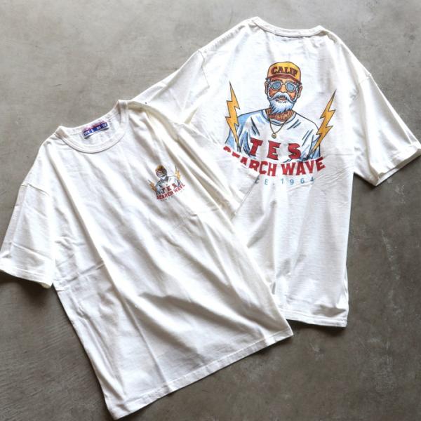 テス トップス ユニセックス TES ハリケーン サーファー プリント 半袖 Tシャツ TES 88...
