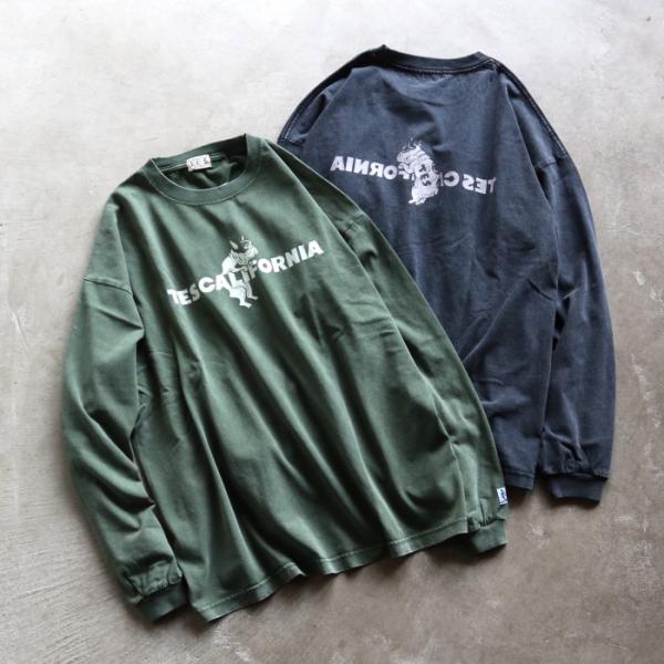 テス トップス ユニセックス TES ベーシック ブヒ ロゴ ピグメント ロンT BASIC LOG...
