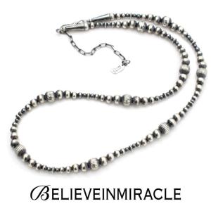 BELIEVEINMIRACLE,ビリーブインミラクル,SILVER BZ NECKLACE VINTAGE,シルバーワイドビーズ ロングネックレス,ブレスレット,2WAY,silver 925,ヴィンテージ,通販｜charger