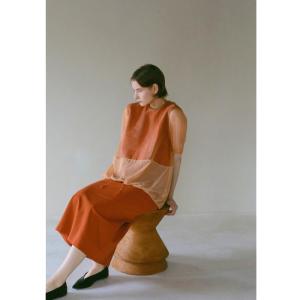 MANOF 正規商品 ワンピース マノフ メッシュ レイヤード ワンピース MESH LAYERED ONE PIECE オレンジ ORANGE 2024春夏新作｜charger