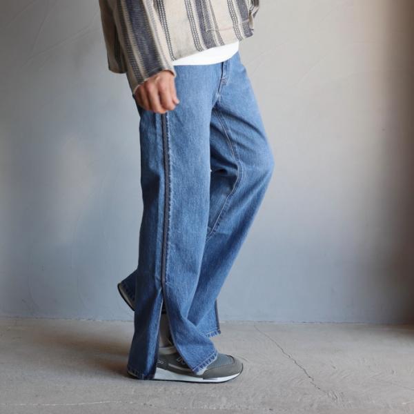 クロ デニム  KURO スリット デニム パンツ SLIT DENIM PANTS フェード イン...