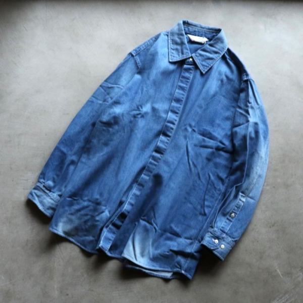 クロ シャツ ユニセックス KURO ビッグ デニム シャツ BIG DENIM SHIRT フェー...
