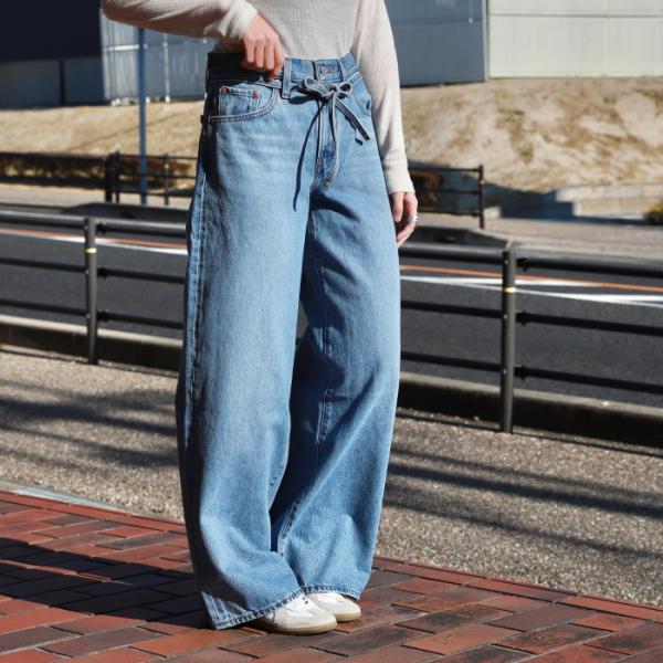 Levi's デニム 正規商品 リーバイス レディース XL STRAIGHT ミディアムインディゴ...