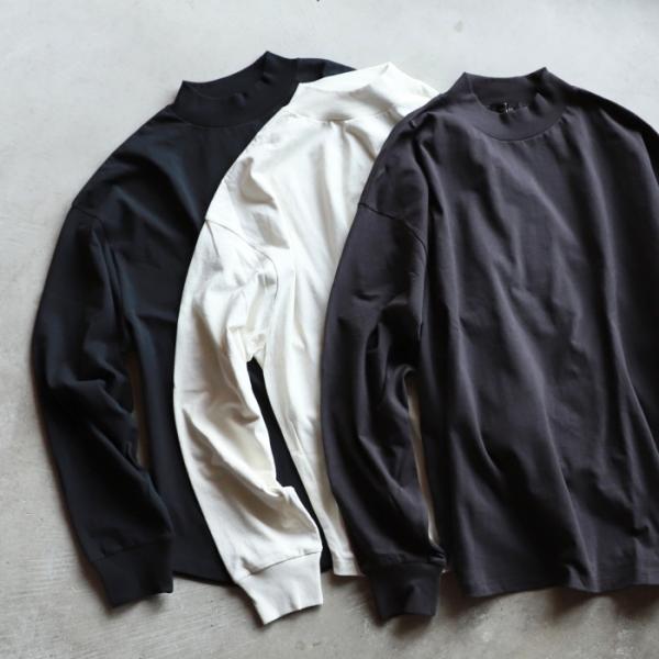 アルヴァナ トップス ロンT  無地 alvana 空紡 ミドルネック ラウンド L/S TEE S...