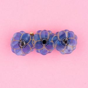 ククシュゼット 正規商品 ヘア アクセ ピン かわいい 花 個性的 フランス  Coucou Suzette アネモネ ヘアクリップ Anemone Hair Clip ブルー｜charger