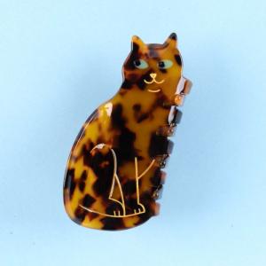 予約 5月中旬お届け ククシュゼット 正規商品 ヘア アクセ クリップ 猫 かわいい Coucou Suzette ベンガル キャット ヘア クロー Bengal Cat Hair Claw
