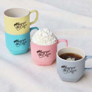 CHARGER COFFEE STAND カップ おしゃれ プラスチック TRIBECA  CHARGER別注 カップ 50's Stacking Cup ピンク/ブルー/イエロー/グレー 4色 アウトドア キャンプ｜charger