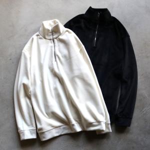 CHARGER トップス チャージャー コーデュロイ ビッグ スタンド ハーフジップ プルオーバー Corduroy Stand Half Zip PO ブラック/ホワイト2色展開 2023秋冬新作｜charger