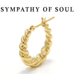 シンパシーオブソウル ピアス SYMPATHY OF SOUL グラデーションツイストフープピアス K18イエローゴールド Gradation Twist Hoop Pierce K18YG SENSE1月号掲載｜charger