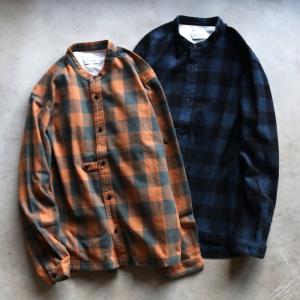 エディットクロージング シャツ EDIT CLOTHING  バッファロー チェック シャツ BUFFALO CHECK SHIRTS JK ブルー系/オレンジ系 2色展開 2023秋冬新作｜charger