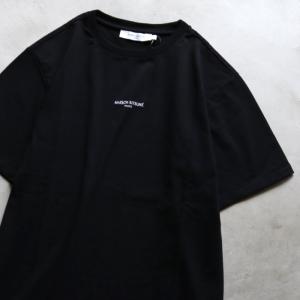 メゾンキツネ Tシャツ MAISON KITSUNE メゾンキツネ パリス 刺繍 リラックス Tシャツ EMBROIDERY RELAXED TEE ブラック BLACK 2022秋冬新作｜charger