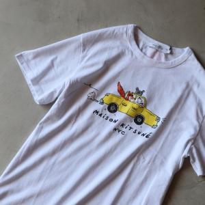 メゾンキツネ オランピア ル タン コラボ Tシャツ MAISON KITSUNE OLY TAXI FOX CLASSIC TEE-SHIRT ホワイト WHITE 2022春夏新作｜charger