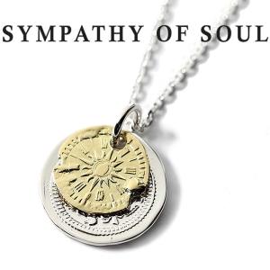 シンパシーオブソウル ネックレス SYMPATHY OF SOUL B.C Coin Neckalace Hope Sun Bless Silver K18Yellow Gold B.C コイン ホープサン シルバー K18YG｜charger