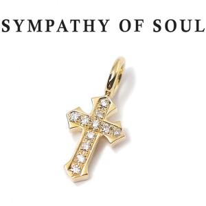 シンパシーオブソウル ペンダント SYMPATHY OF SOUL リトル クロス チャーム K18YG ダイヤモンド Little Cross Charm K18YG Diamond｜charger