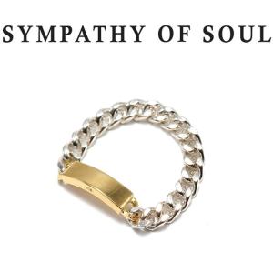 SYMPATHY OF SOUL シンパシーオブソウル ID Chain Ring Silver × K18Yellow Gold アイディーチェーンリング  シルバー × K18イエローゴールド　指輪｜charger
