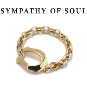 シンパシーオブソウル リング SYMPATHY OF SOUL ホースシューチェーンリング K18YG Horseshoe Chain Ring K18YG｜charger