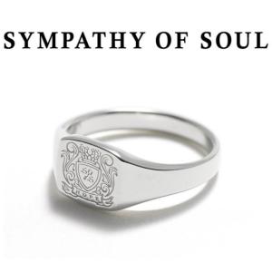 シンパシーオブソウル リング メンズ レディース SYMPATHY OF SOUL Small Signet Ring K18White Gold スモール シグネット リング ホワイト ゴールド｜charger