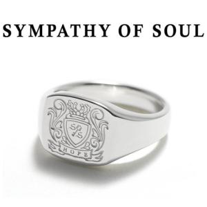 シンパシーオブソウル リング メンズ レディース SYMPATHY OF SOUL Medium Signet Ring Platinum ミディアム シグネット リング プラチナ｜charger