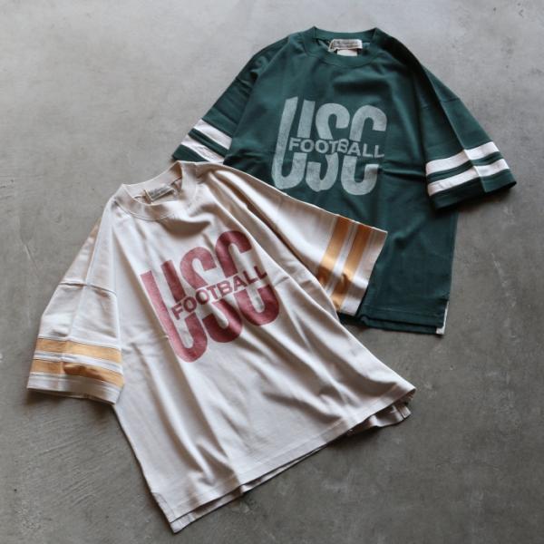 レミレリーフ Tシャツ REMI RELIEF  USC フットボール Tシャツ R/C天竺フットボ...