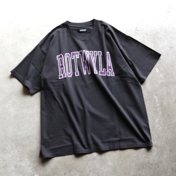 ロットワイラー トップス ROTTWEILER プリント 半袖Tシャツ ROT TEE パープル P...